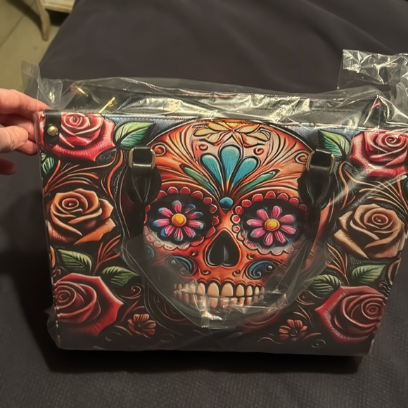 Handbags - Brand new in bag Colorful Skull and Roses Women's Bag